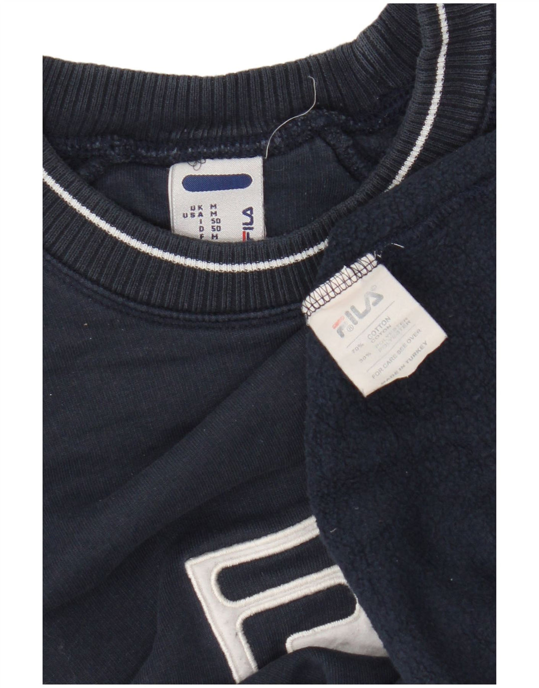 Fila Herre grafisk sweatshirt Jumper Medium Navyblå Bomuld