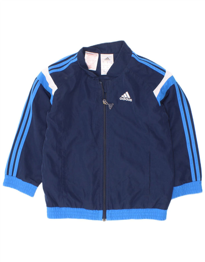 Adidas Træningsdragt Topjakke til drenge 3-4 år Navy Blue Colourblock Polyester