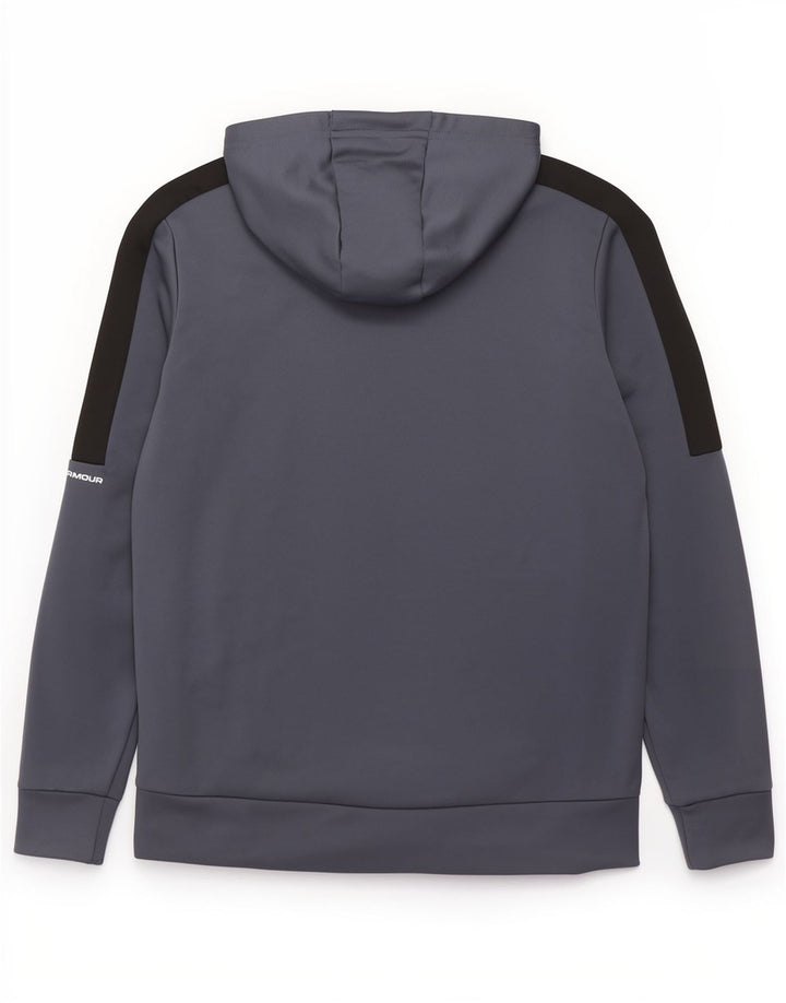 Under Armour Herre hættetrøje med lynlås, lille blå polyester