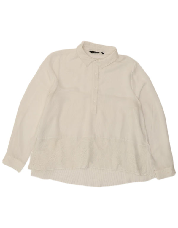 Zara langærmet polotrøje til kvinder UK 18 XL Hvid