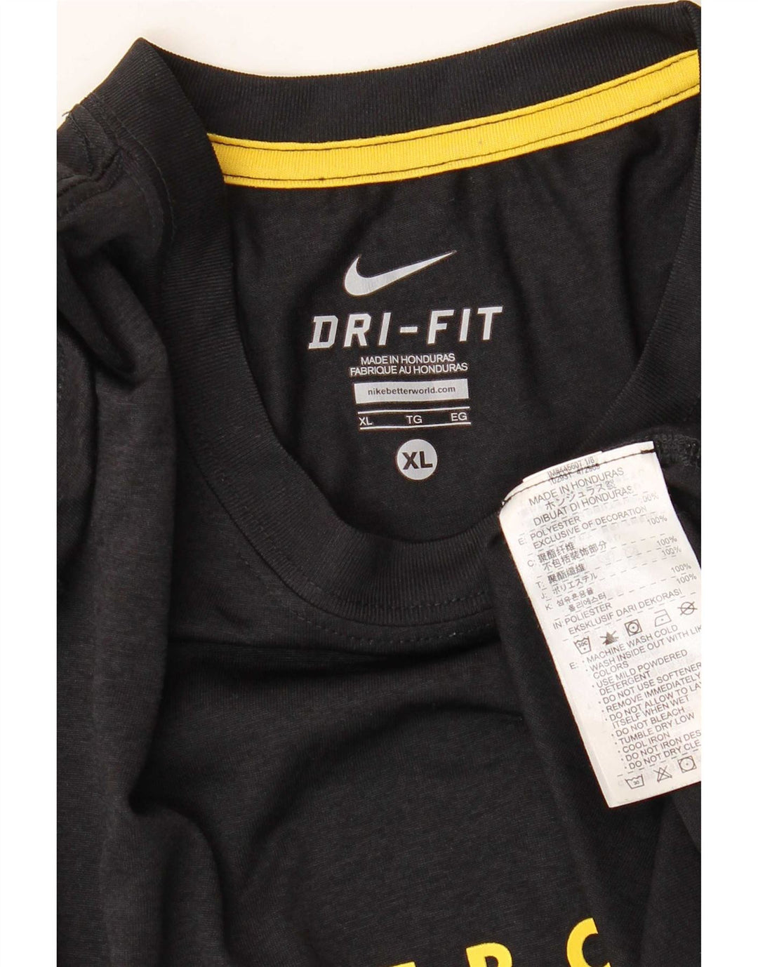 Nike Herre Dri Fit Grafisk T-Shirt Top XL Sort Polyester