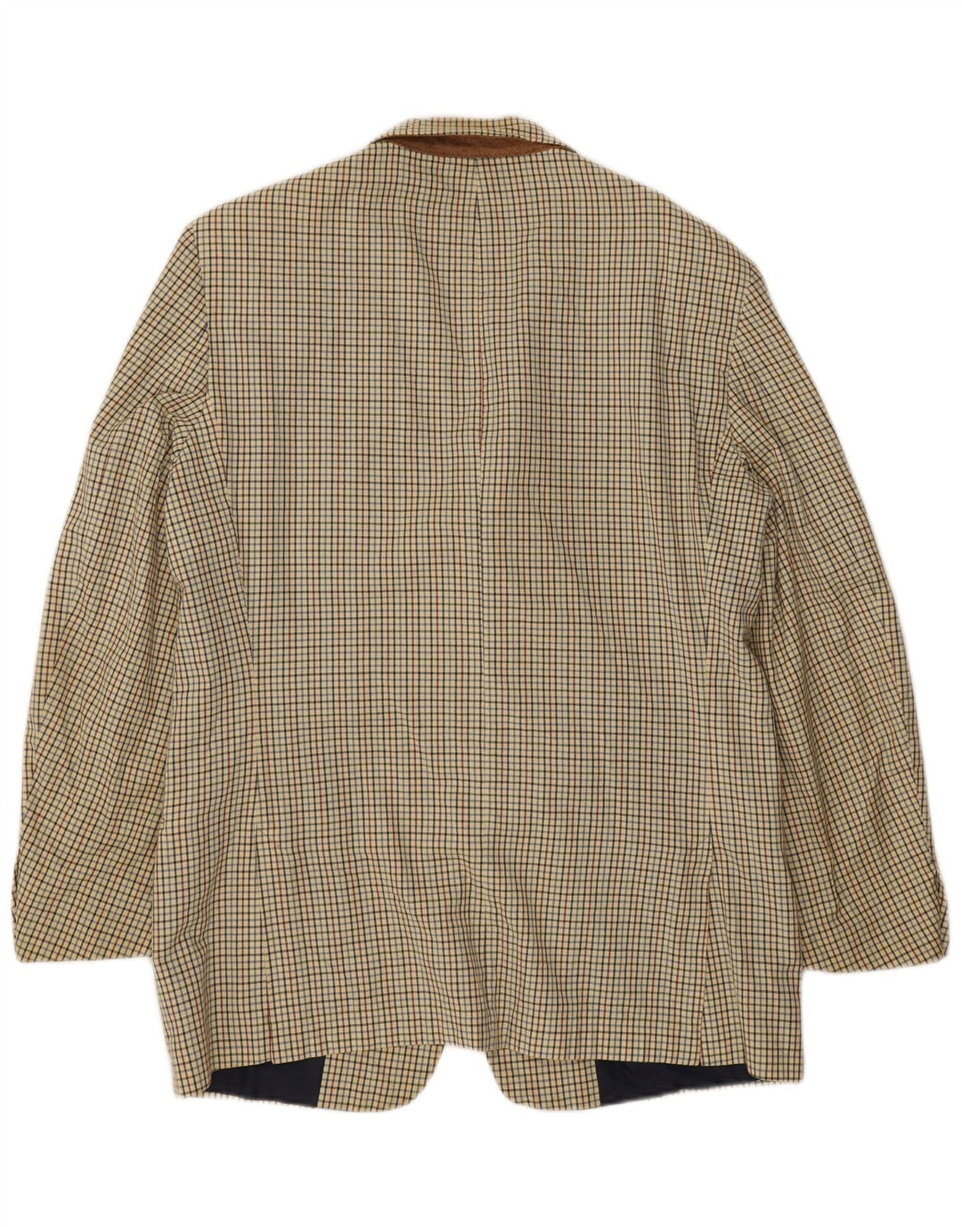 Stefanel Herre 3-knaps blazerjakke UK 38 Medium Beige Check