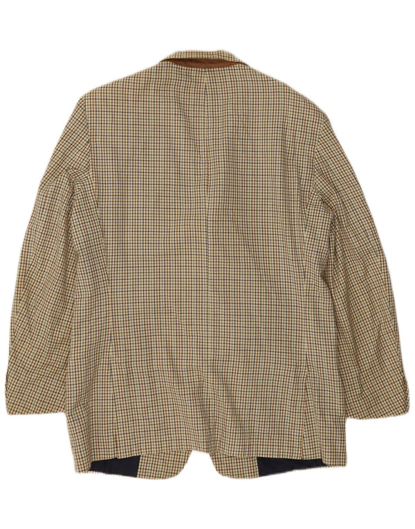 Stefanel Herre 3-knaps blazerjakke UK 38 Medium Beige Check