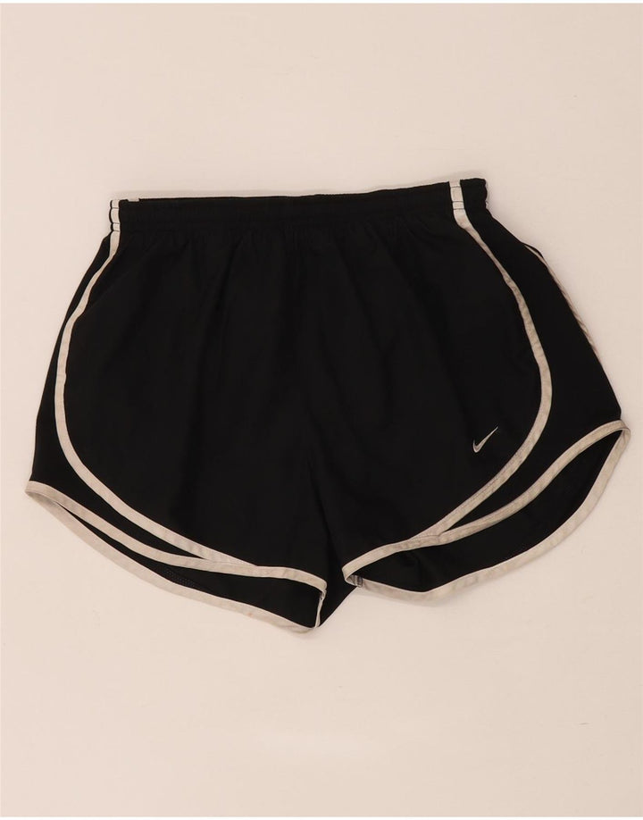 Nike Dame Dri Fit Sport Shorts UK 10 Small Black Polyester