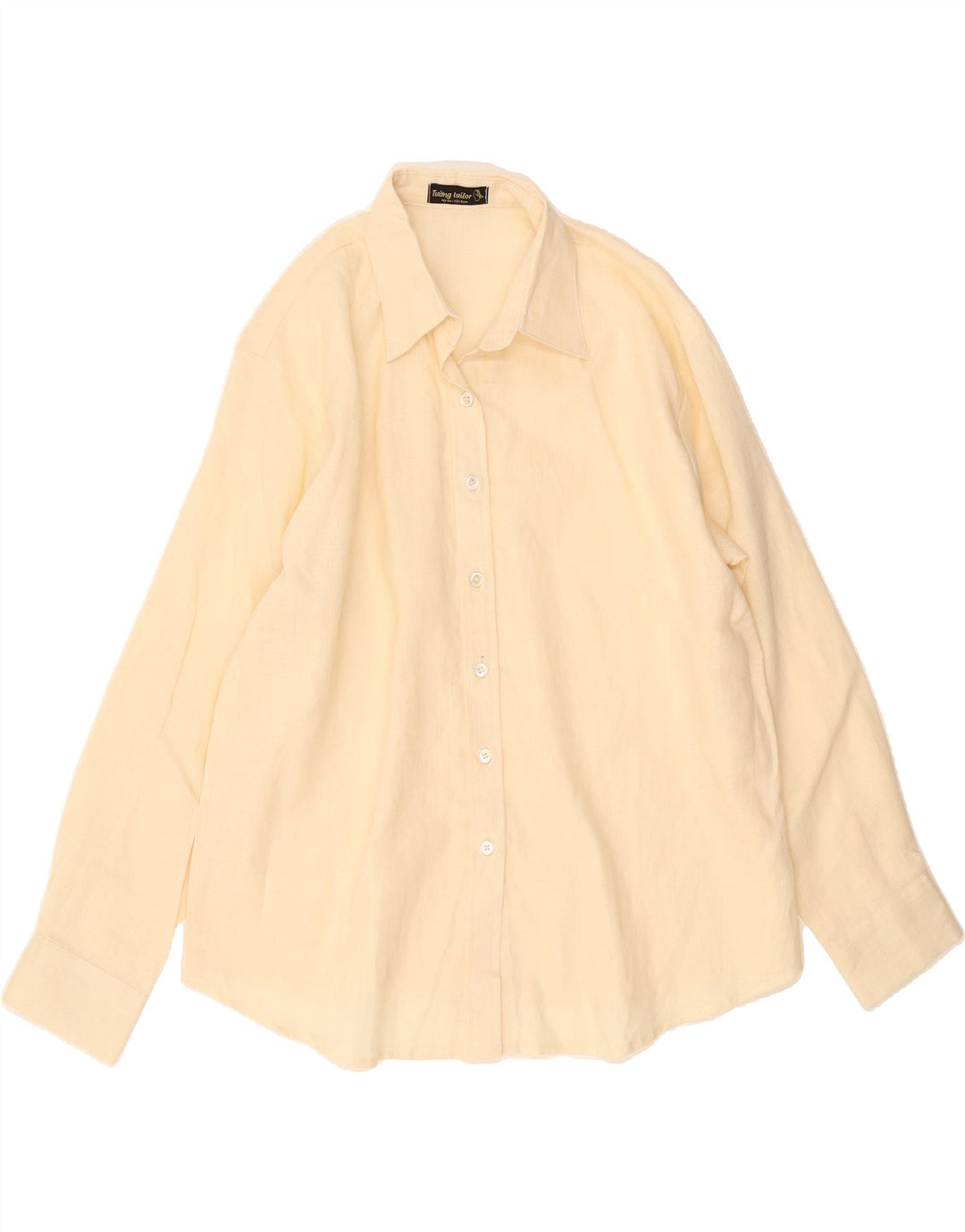 VINTAGE Womens Shirt UK 18 XL Beige Vintage Vintage and Second-Hand Vintage from Messina Hembry 