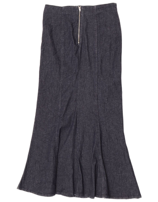 Zara Dame Denim Havfrue Nederdel Lille W26 Marineblå Bomuld
