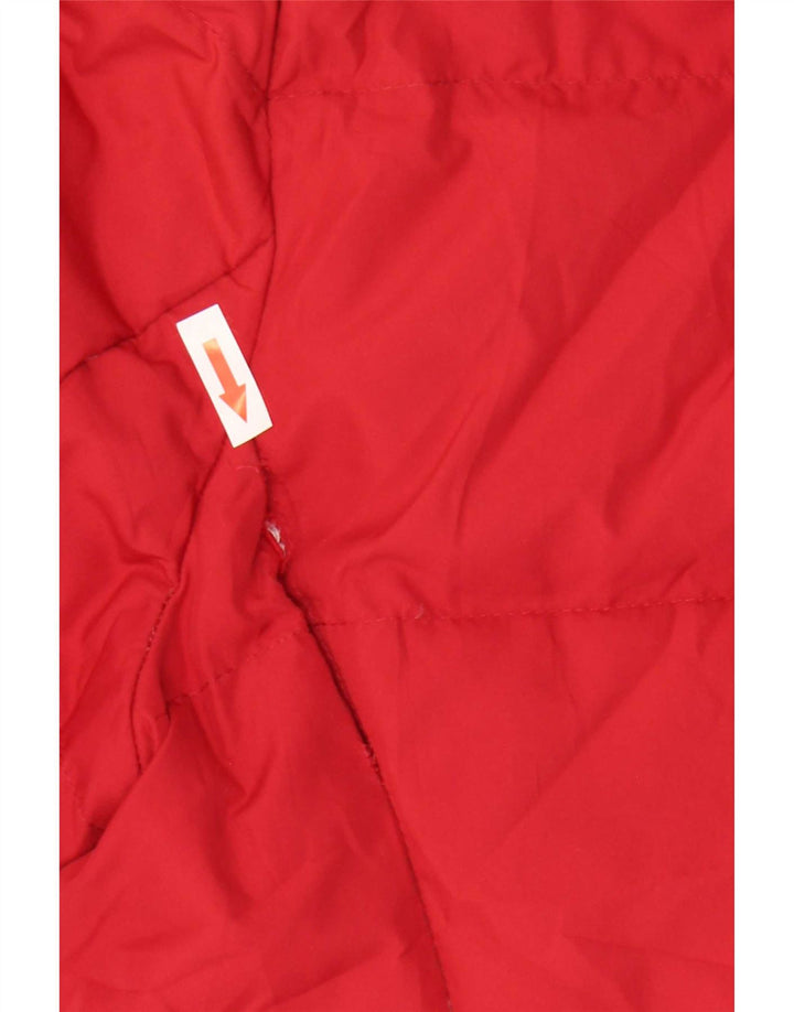 Ralph Lauren Polstret hættejakke til kvinder UK 12 Medium Rød Polyester