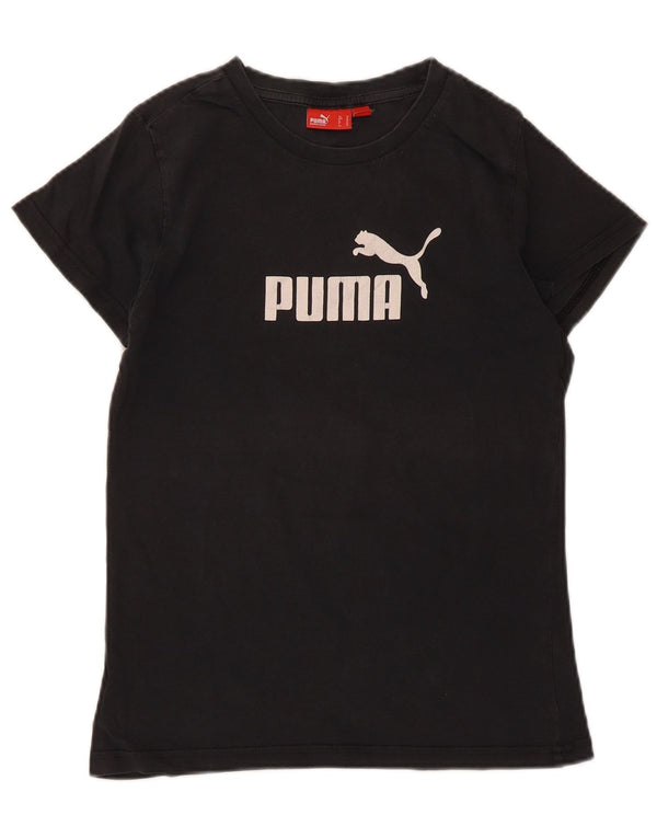 Puma Boys Grafisk T-Shirt Top 11-12 år Sort