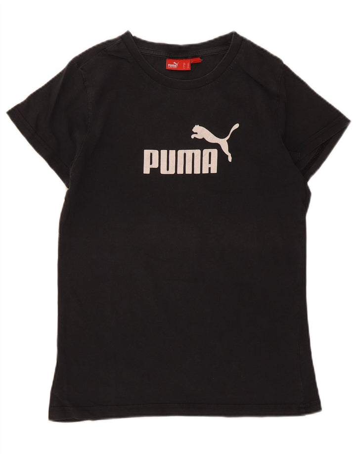 Puma Boys Grafisk T-Shirt Top 11-12 år Sort