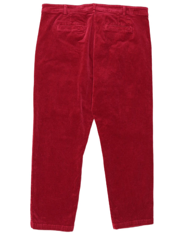 Crew Clothing Dame lige fløjlsbukser UK 18 XL W38 L28 Burgundy