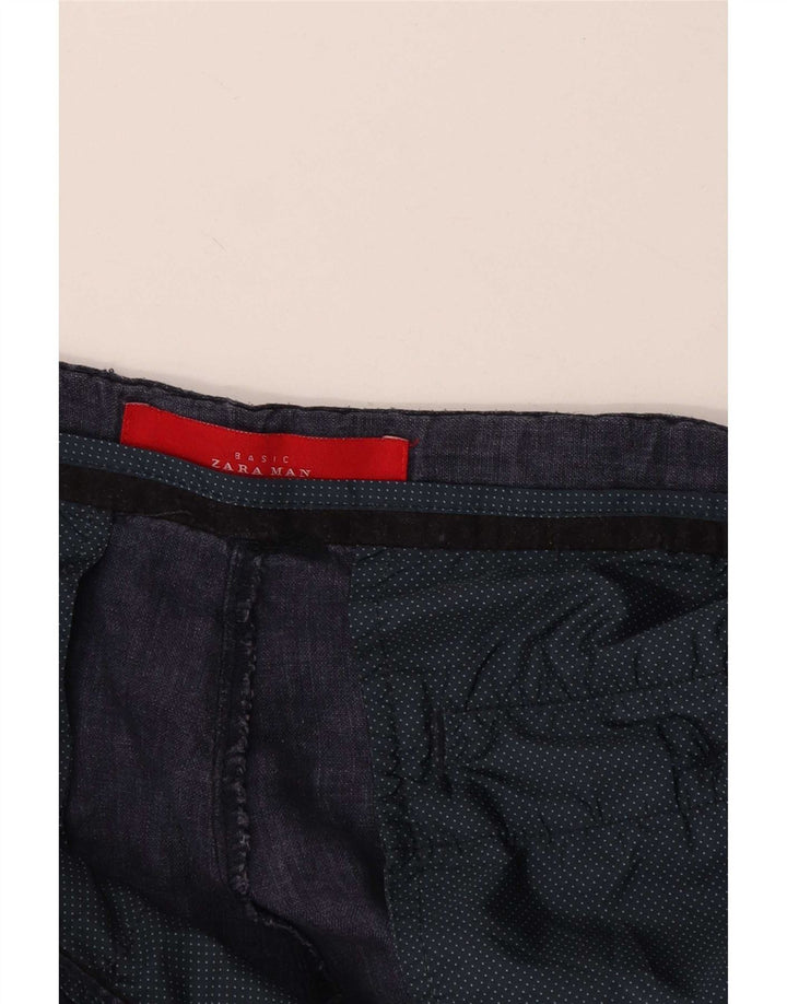 Zara Herre Chino Shorts W36 Large Navy Blue