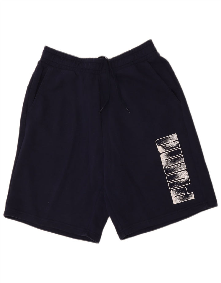 Puma Herre grafiske sportsshorts store marineblå