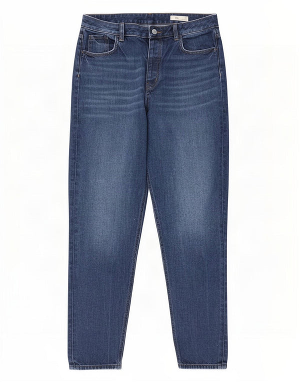 Marks & Spencer Dame Mom Højtaljede tilspidsede jeans UK 18 XL W36 L30 Blå