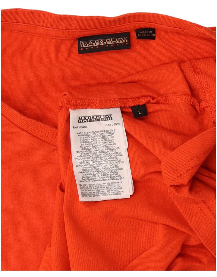 NAPAPIJRI Herre T-Shirt Top Stor Orange Bomuld