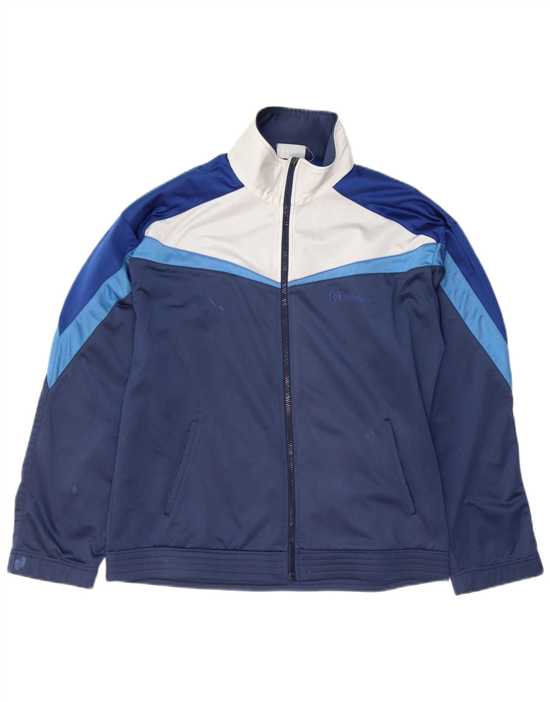 SERGIO TACCHINI Træningsdragt til mænd Topjakke Medium Navy Blue Colourblock