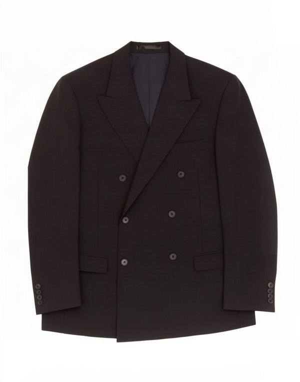 Marks & Spencer Mens Double Breasted Blazer Jacket UK 44 XL Navy Blue