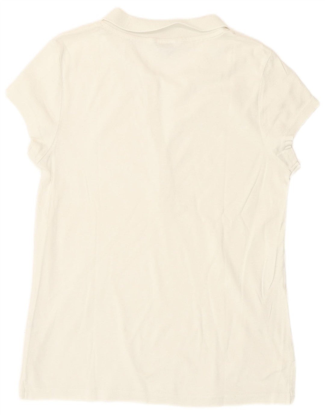 Calvin Klein Dame Polo Shirt UK 14 Medium White Bomuld