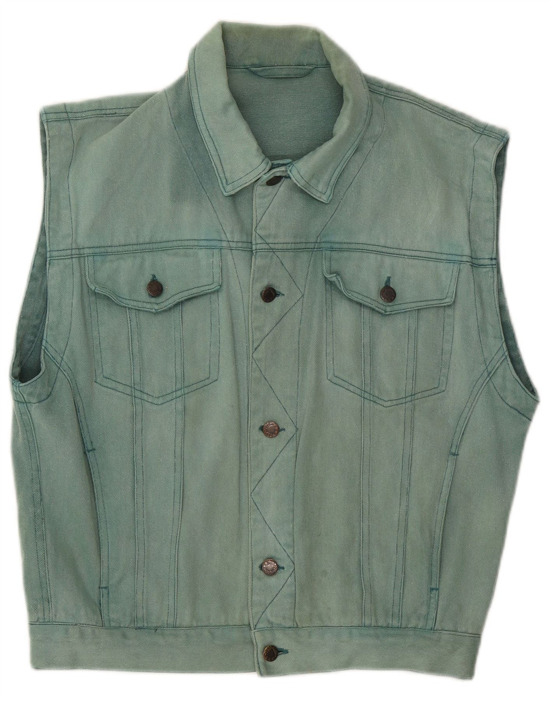 C&A Herre Denim Gilet UK 36 Small Blue Cotton