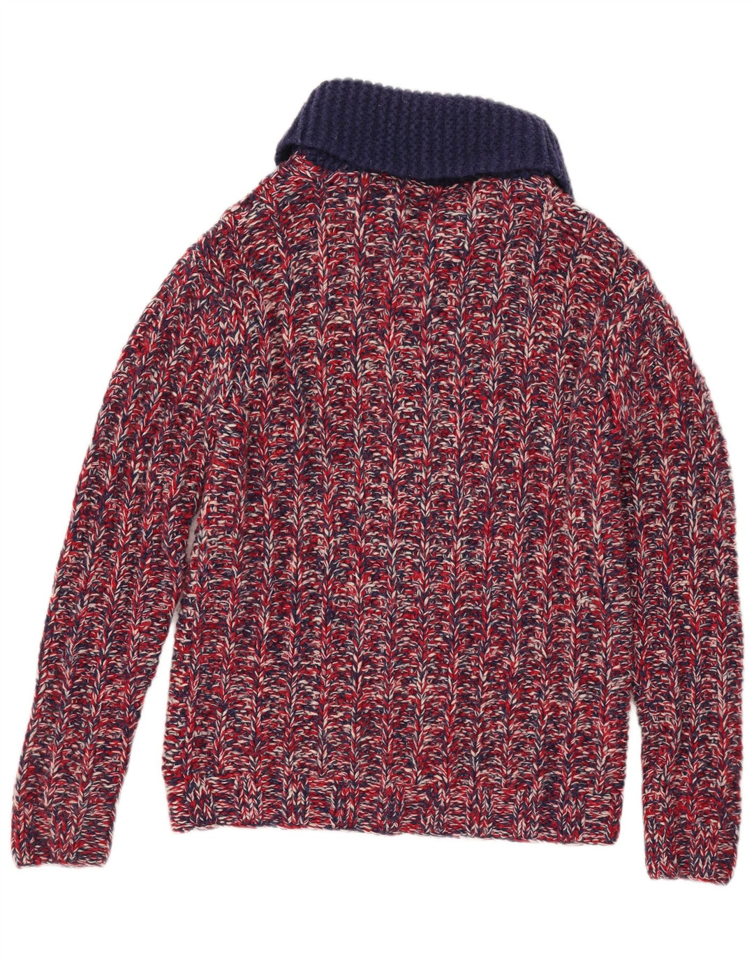 Vintage herre cardigan sweater lille rød flækket uld