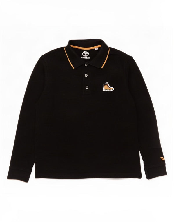 Timberland Boys langærmet poloshirt 11-12 år XS Sort bomuld