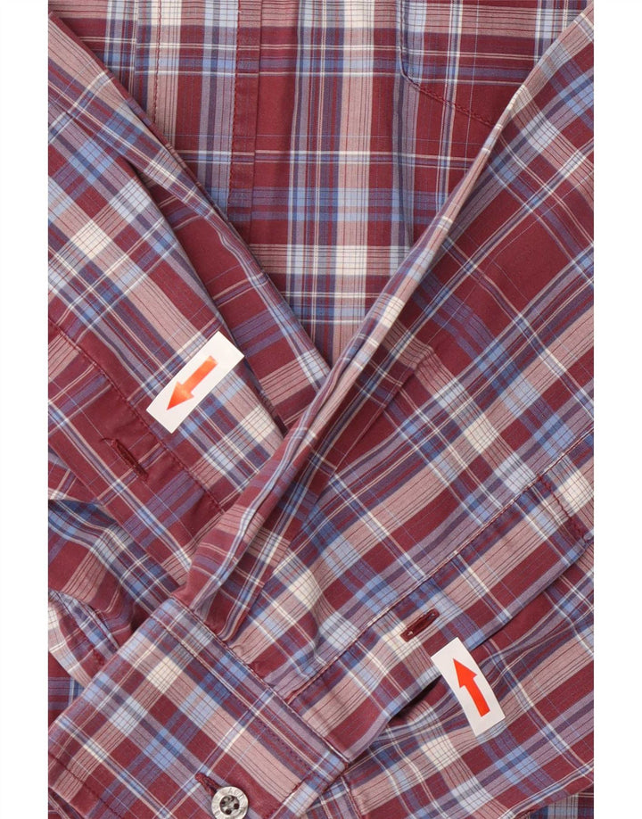Lacoste Herreskjorte str. 42 Large Burgundy Plaid