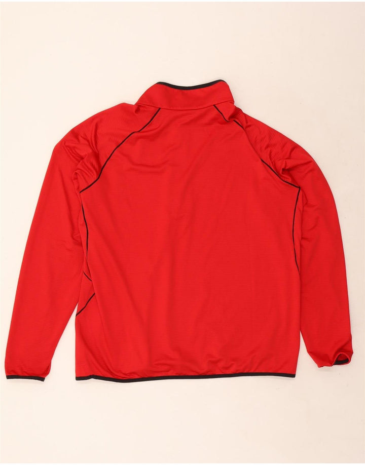 Columbia Herre lynlås hals Fleece Jumper 2XL rød stribet polyester