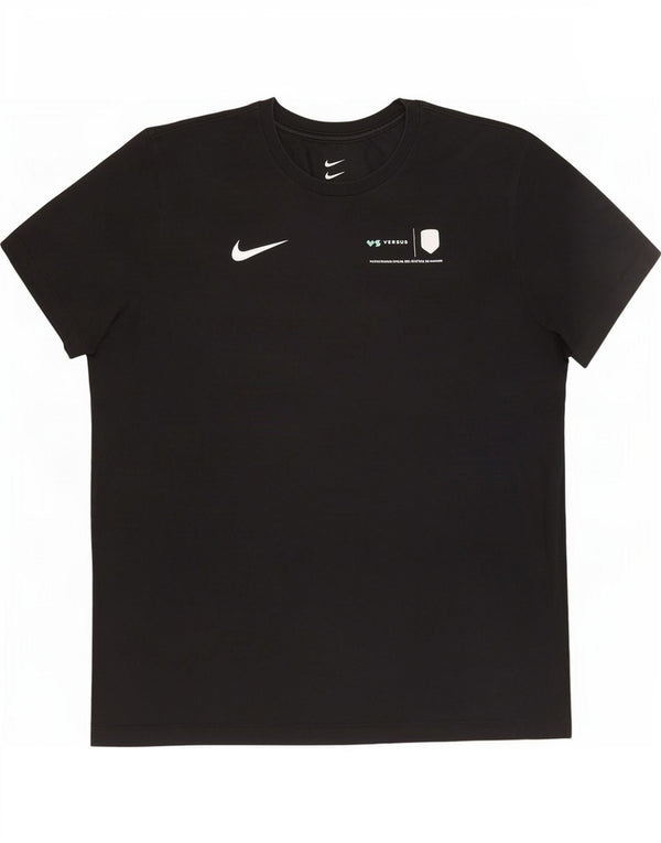Nike herre Dri Fit grafisk T-shirt top XL sort bomuld