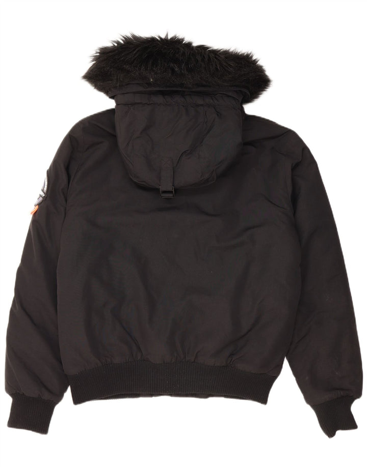 Superdry Polstret hættejakke til mænd UK 38 Medium Sort Nylon