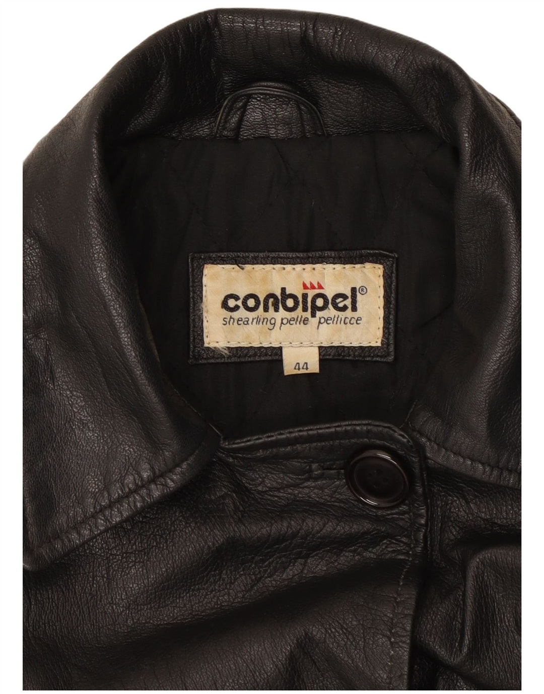 Conbipel Dame Oversized Læderjakke IT 44 Medium Sort Læder