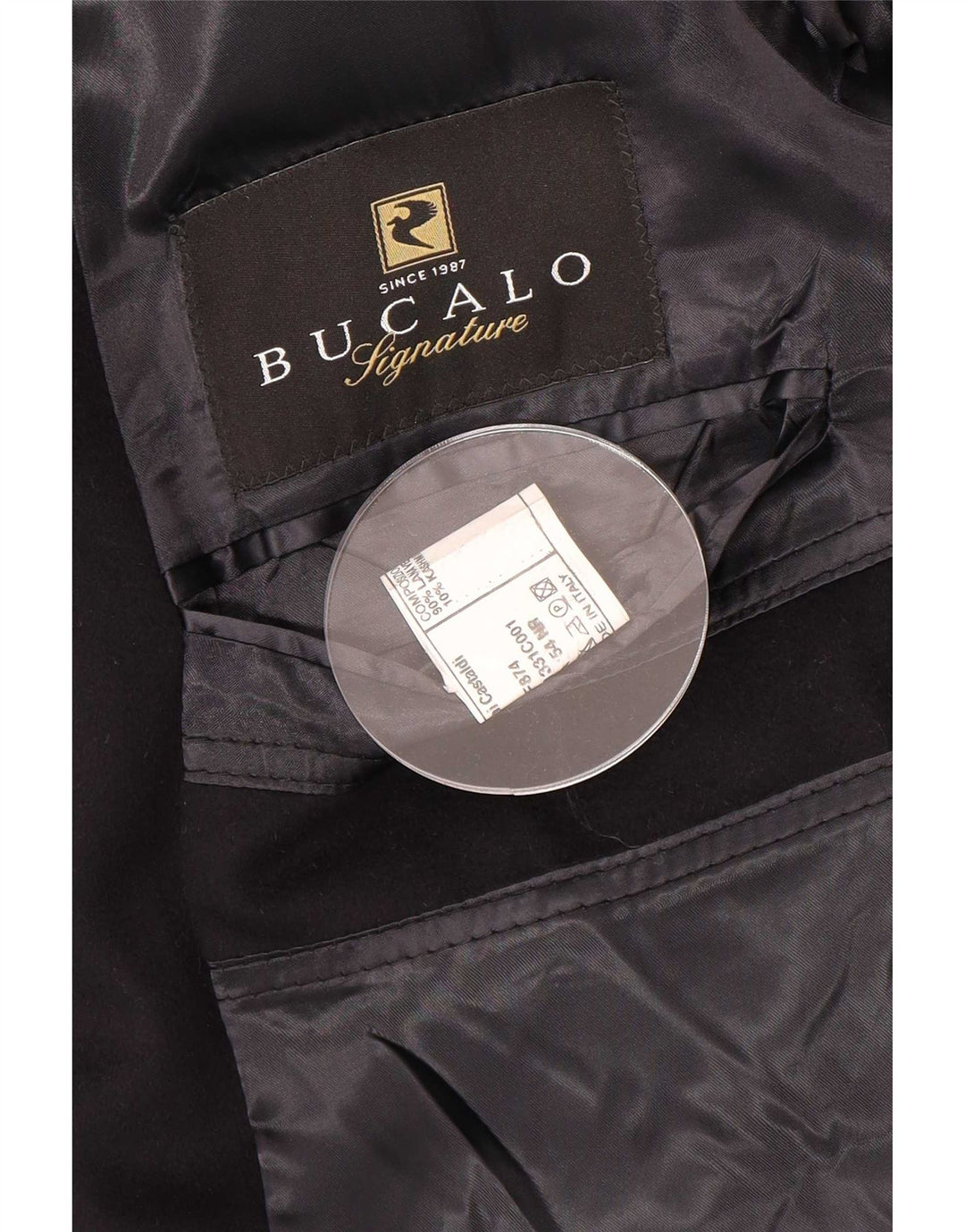 Bucalo Herre Overfrakke IT 54 2XL Sort Uld