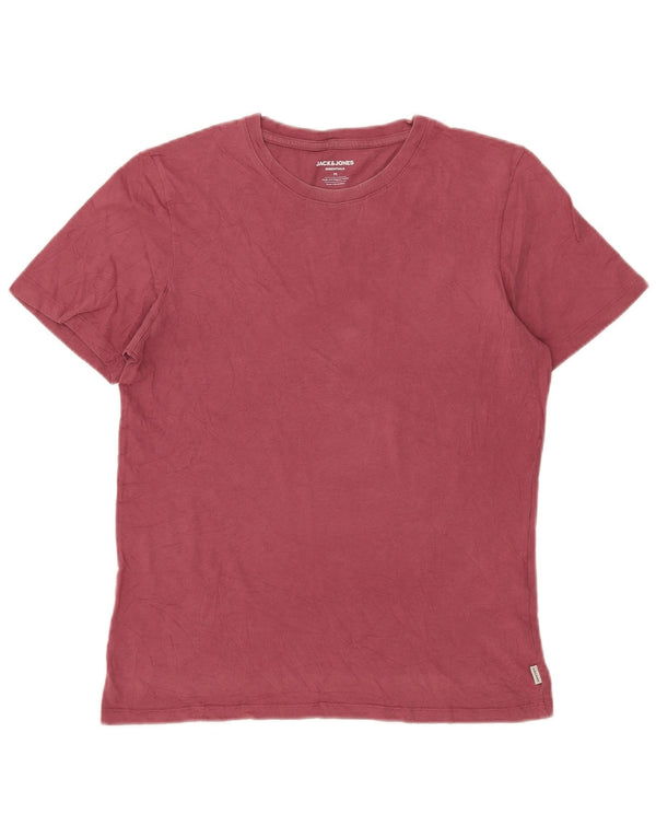 Jack & Jones Herre T-shirt Top Medium Pink Bomuld