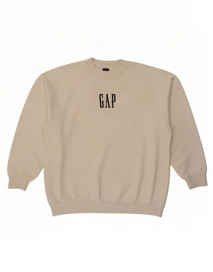 Gap Herre Grafisk Oversized Sweatshirt Jumper Medium Beige