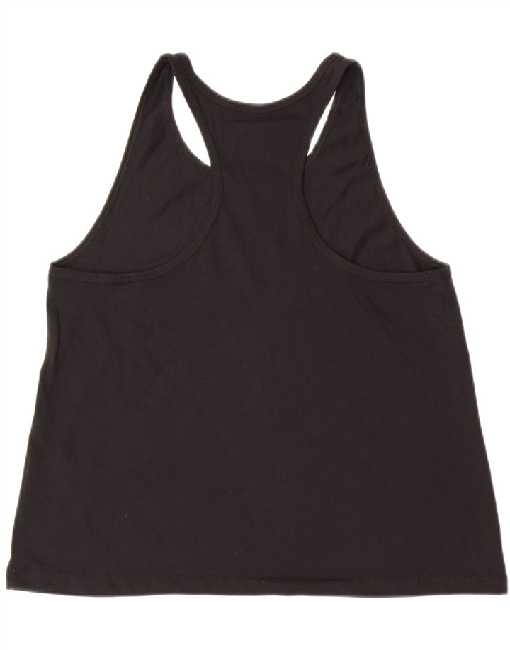 REEBOK Womens Graphic Vest Top UK 12/14 Medium Black Cotton Vintage Reebok and Second-Hand Reebok from Messina Hembry 