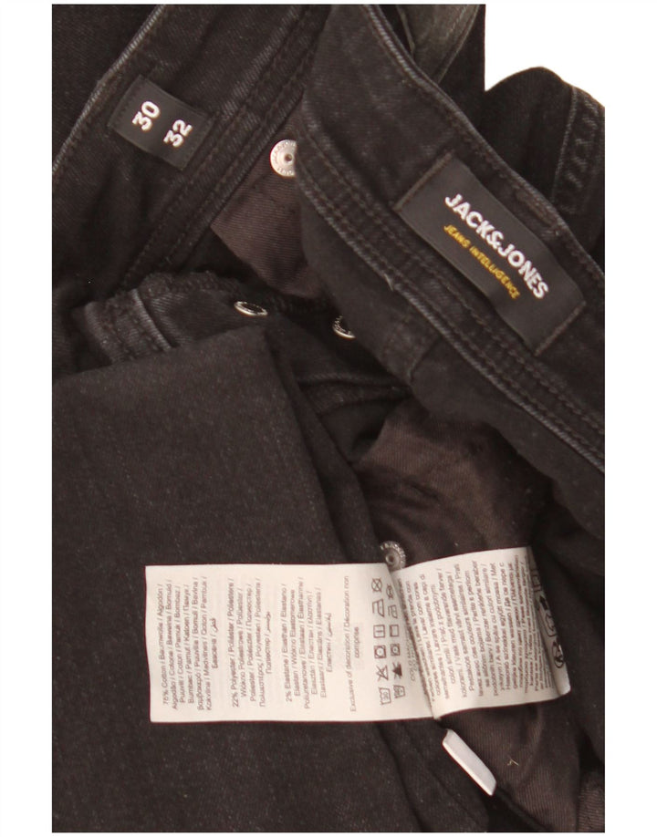 Jack & Jones Herre Slim Jeans W30 L32 Sort Bomuld