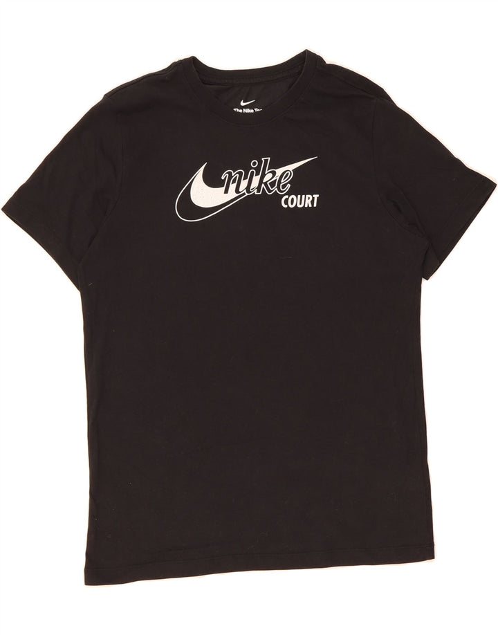 NIKE Mens Dri Fit Graphic T-Shirt Top Medium Black Cotton Vintage Nike and Second-Hand Nike from Messina Hembry 