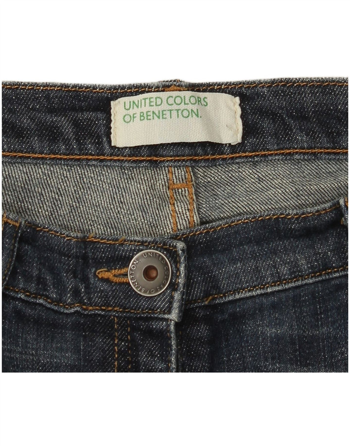BENETTON Dame Capri Jeans W28 L21 Blå