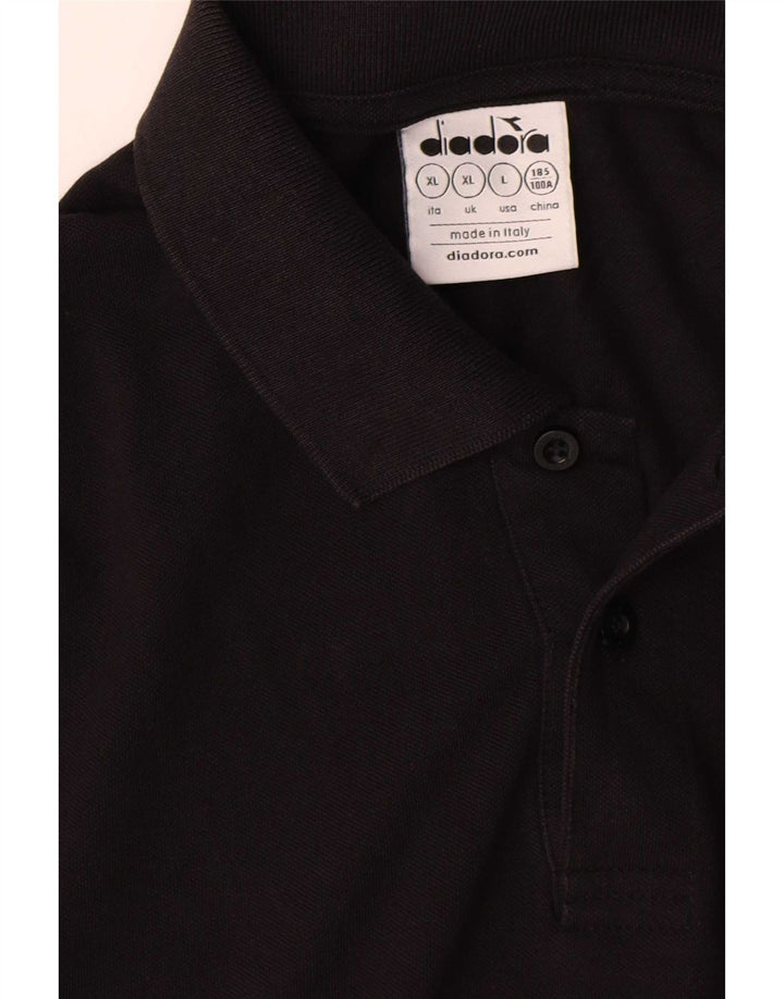 Diadora herre poloshirt XL sort bomuld
