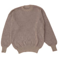 Vintage herre sweater med rund hals, mellemgrå
