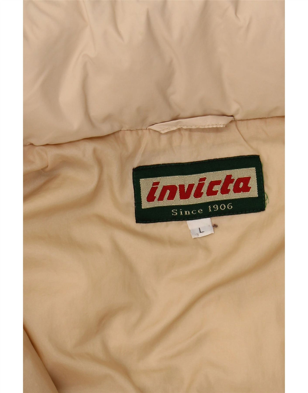 INVICTA Mens Padded Jacket UK 40 Large Beige Polyamide Vintage Invicta and Second-Hand Invicta from Messina Hembry 
