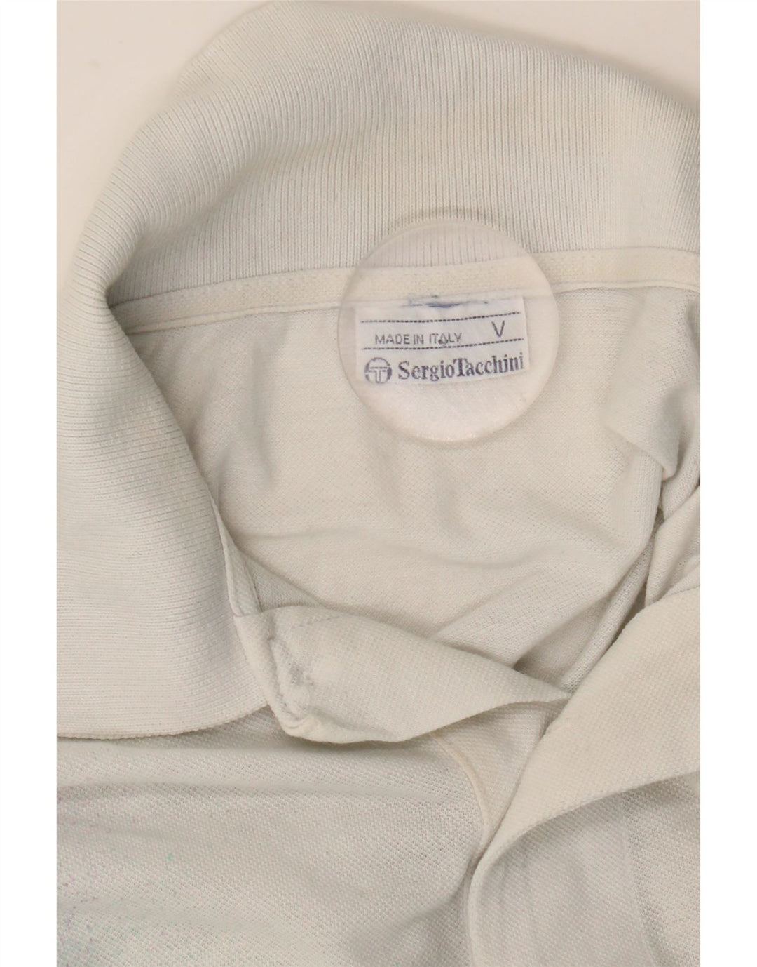 SERGIO TACCHINI Herre poloshirt Medium White Tie Dye Bomuld