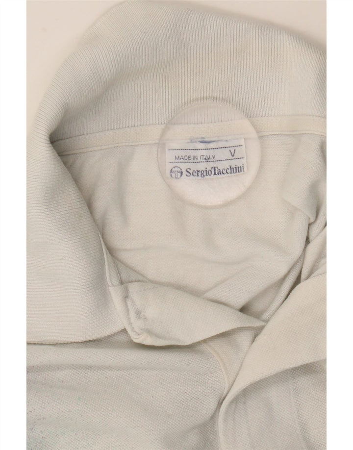 SERGIO TACCHINI Herre poloshirt Medium White Tie Dye Bomuld