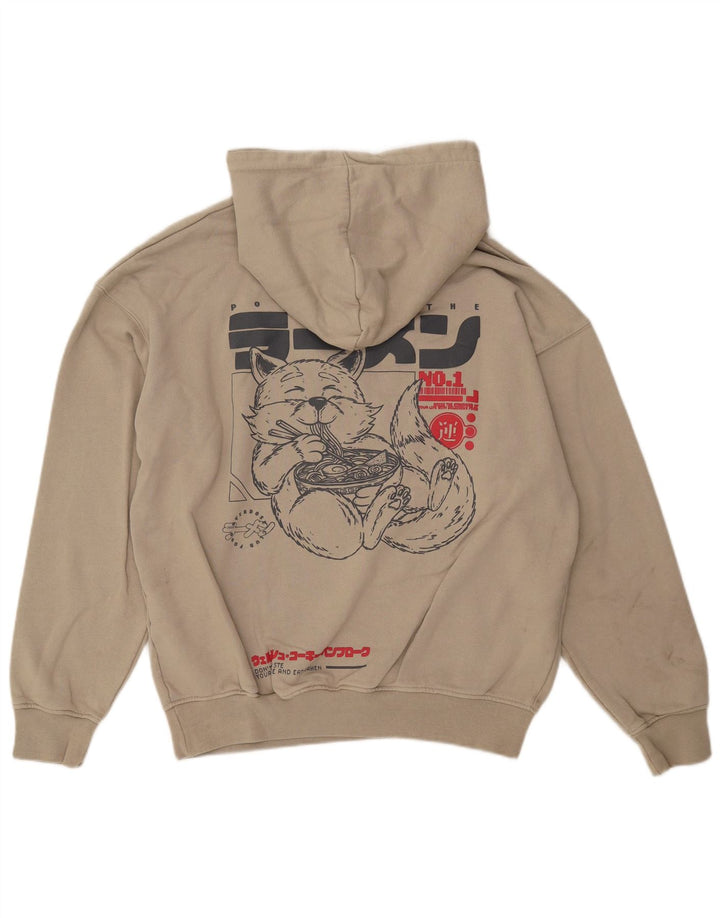 Cropp Herre Grafisk Loose Fit Hoodie Jumper Medium Beige