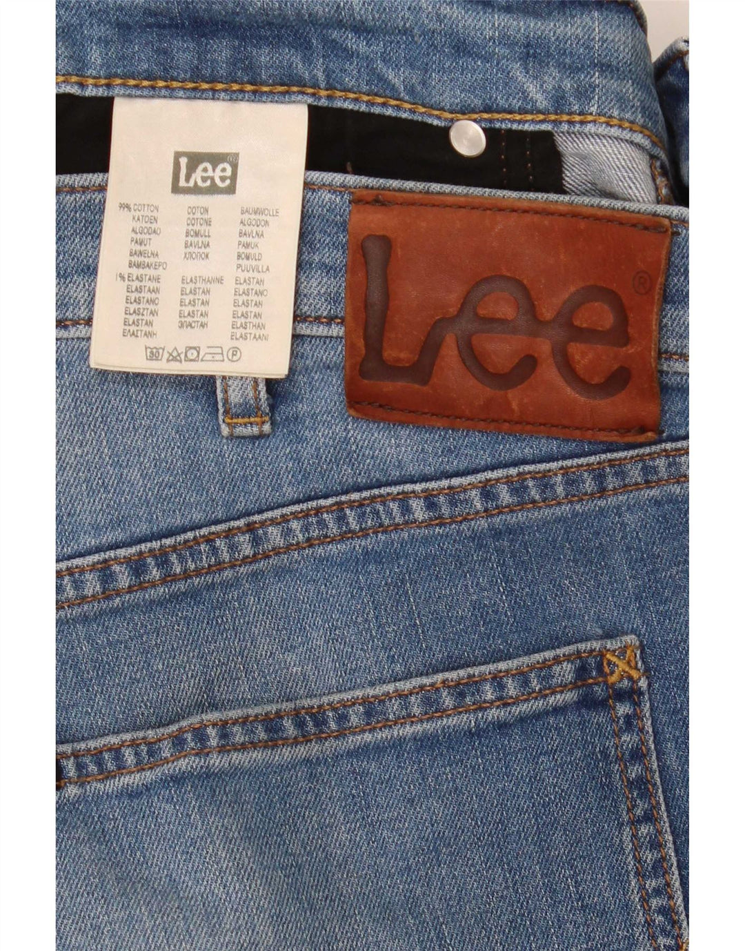 Lee Herre Daren Slim Jeans W36 L32 Blå Bomuld