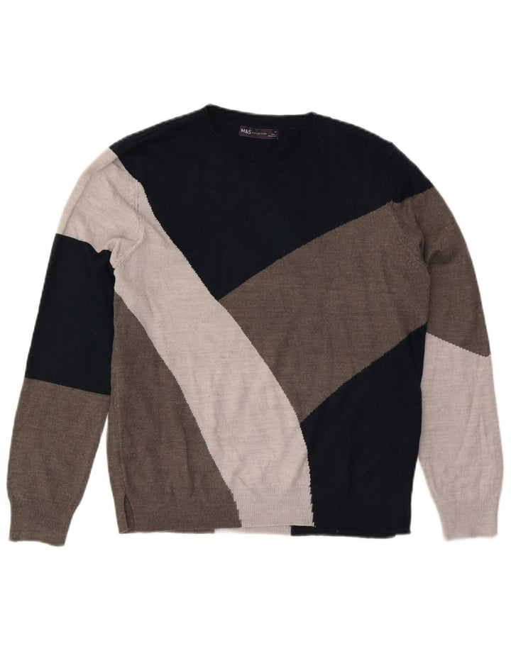 Marks & Spencer Dame sweater med rund hals DK 12 Medium Flerfarvet