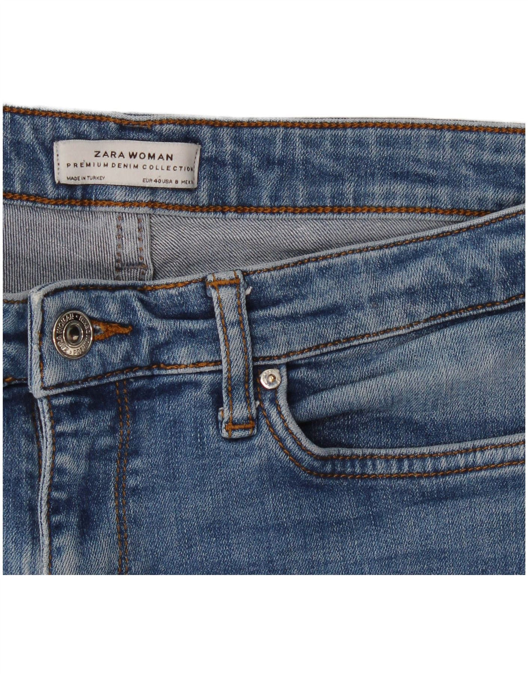 Zara Dame Flared Jeans EU 40 Medium W30 L30 Blå