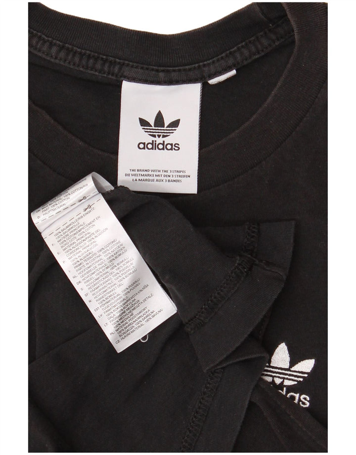 ADIDAS Herre T-Shirt Top Lille Sort Bomuld