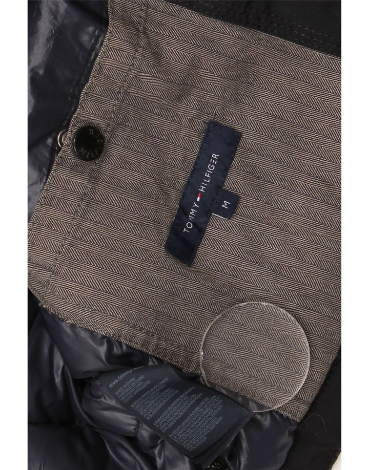 Tommy Hilfiger Herre Hooded Padded Coat UK 38 Medium Black Polyester