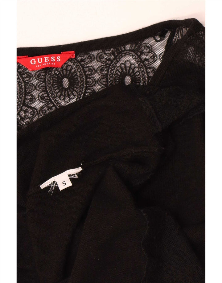 Guess Dametop Langærmet UK 10 Small Black Floral