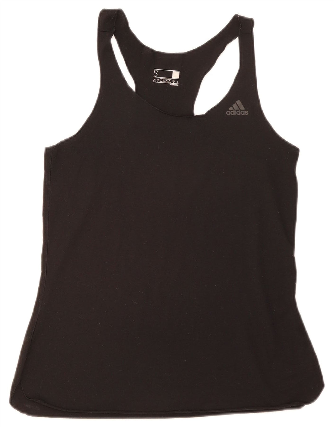 Adidas Dame Grafisk Vest Top UK 8/10 Small Black Polyester