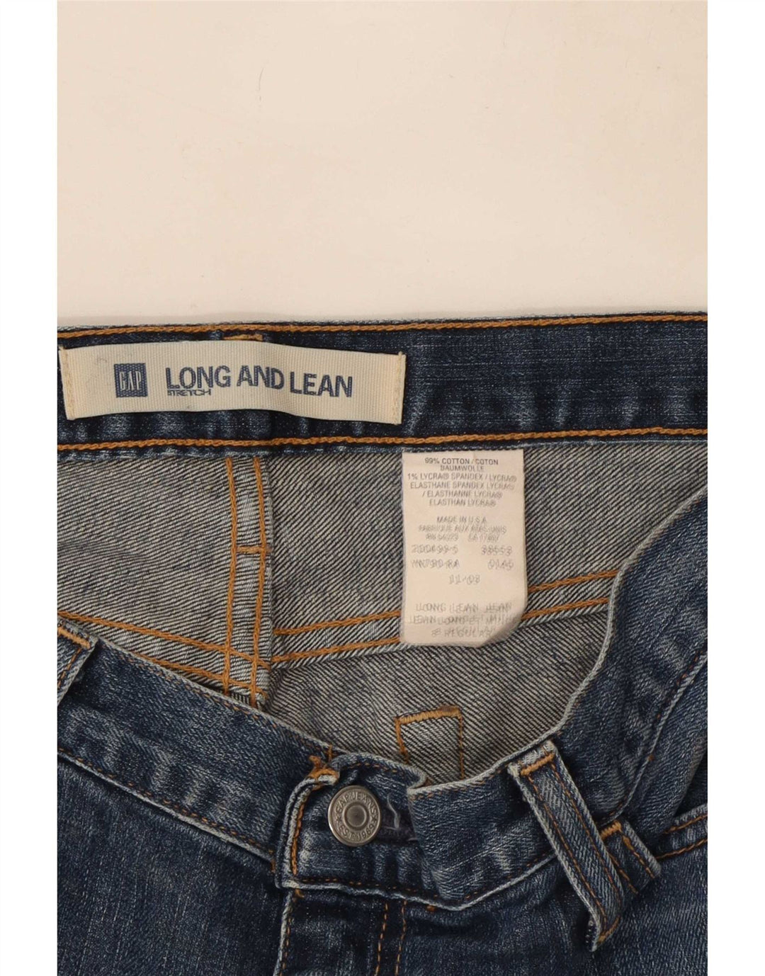Gap Dame Lange og Magre Flared Jeans US 8 Medium W30 L32 Marineblå Bomuld